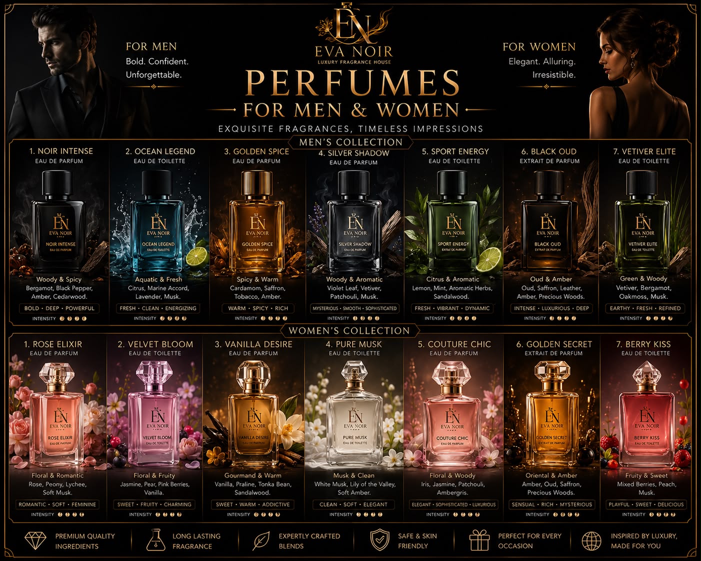 Perfumes for men & women — full fragrance wardrobe