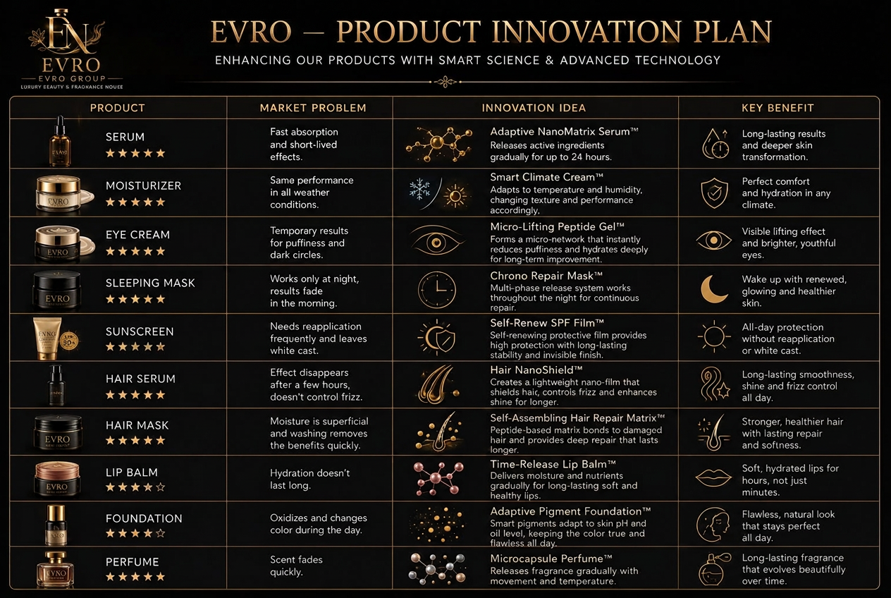 EVRO product innovation plan